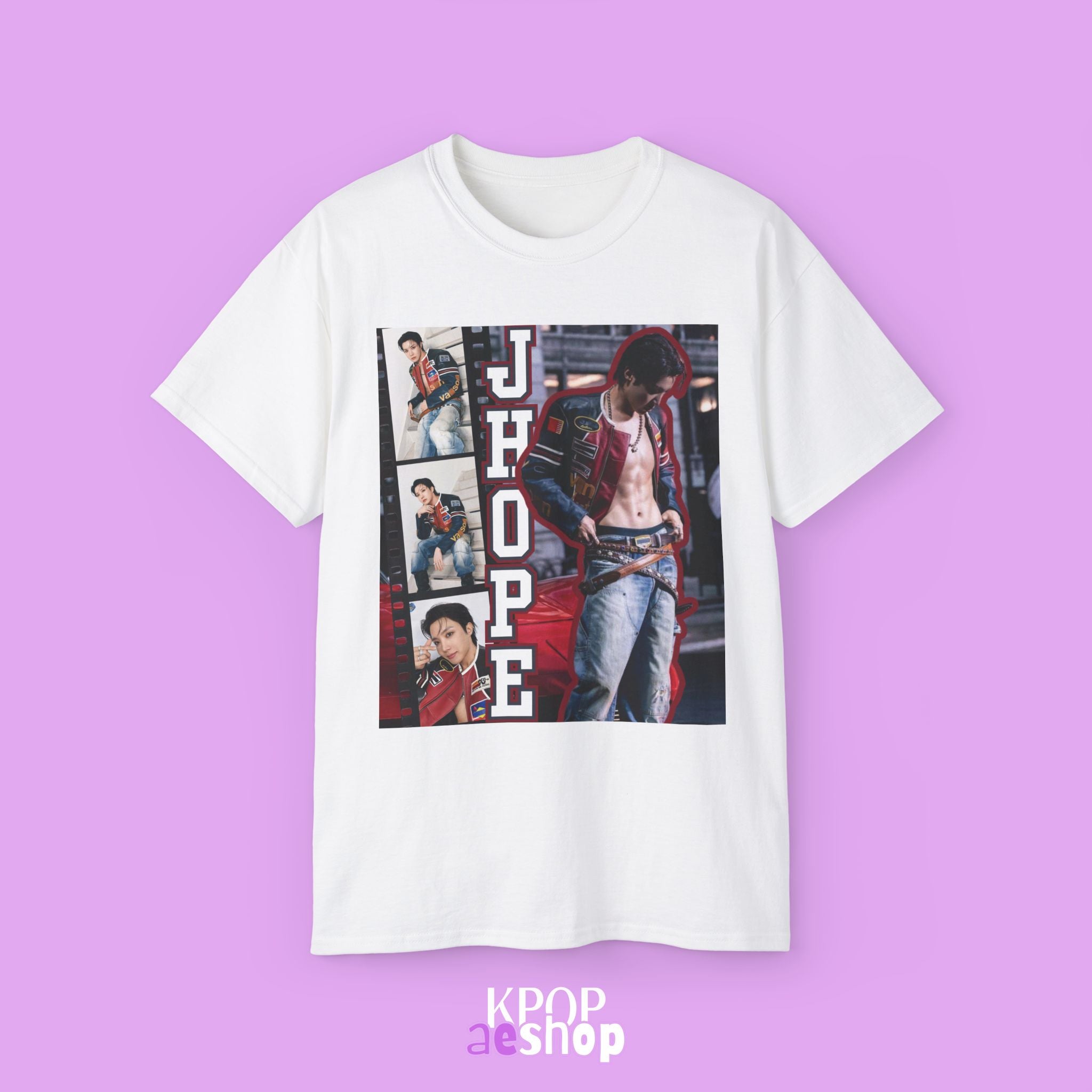 J-Hope Collage Tee Bias BTS | Unisex Graphic Cotton T-Shirt