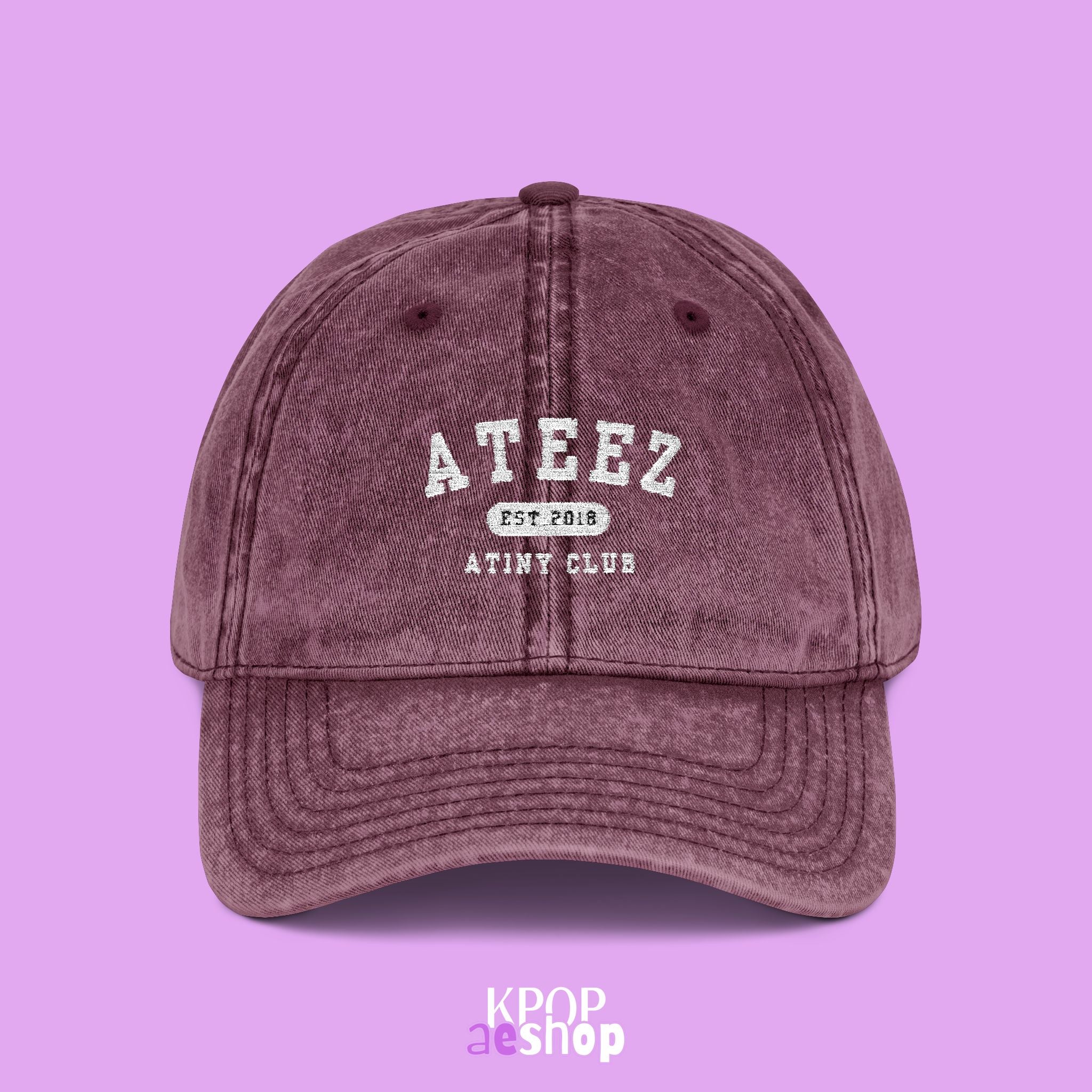 Ateez Atiny Club | Embroidered Vintage Cap