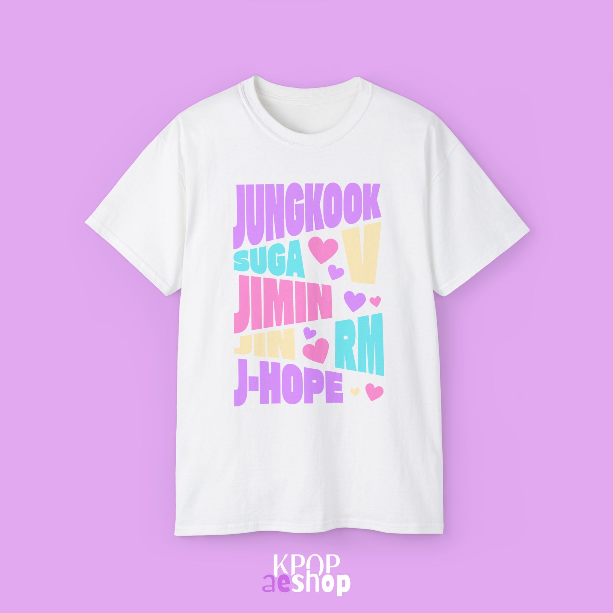 OT7 BTS Members Name | Unisex Cotton Tee Shirt