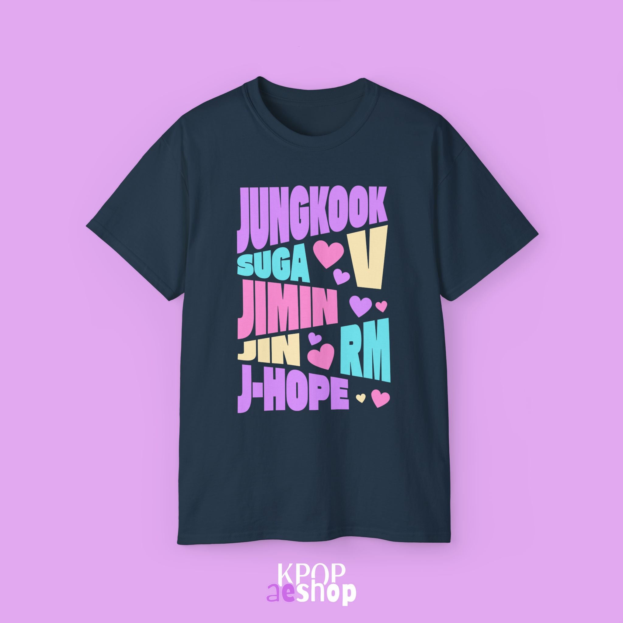 OT7 BTS Members Name | Unisex Cotton Tee Shirt