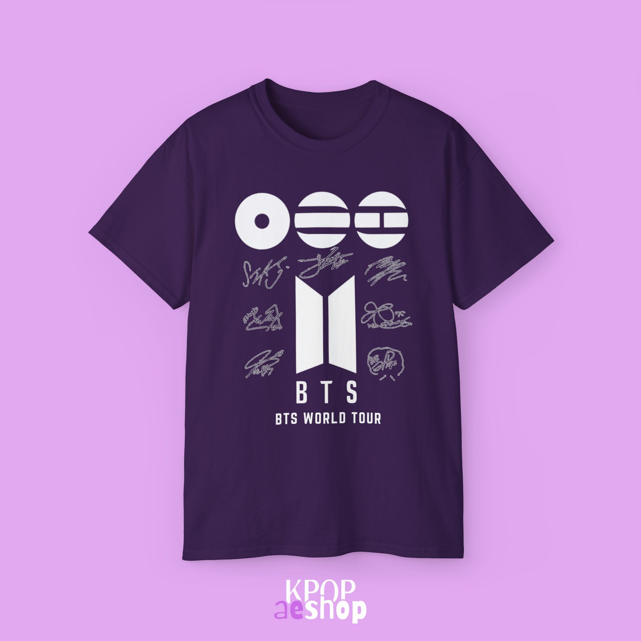BTS World Tour 2026 Arirang - Bias Signature Print | Unisex Cotton T-Shirt