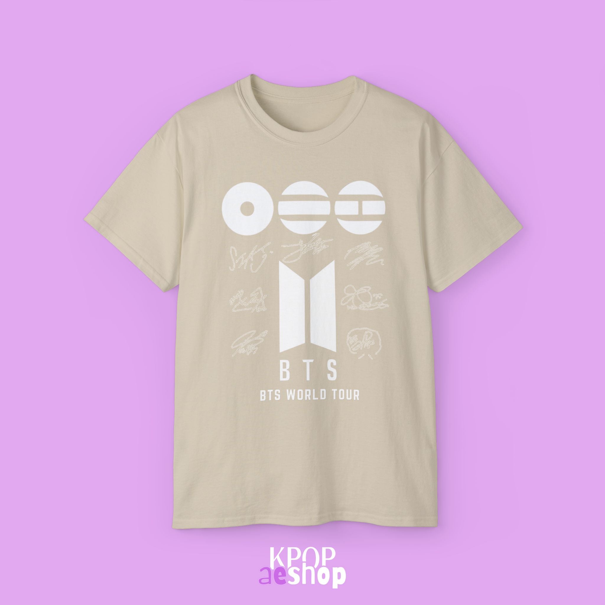 BTS World Tour 2026 Arirang - Bias Signature Print | Unisex Cotton T-Shirt
