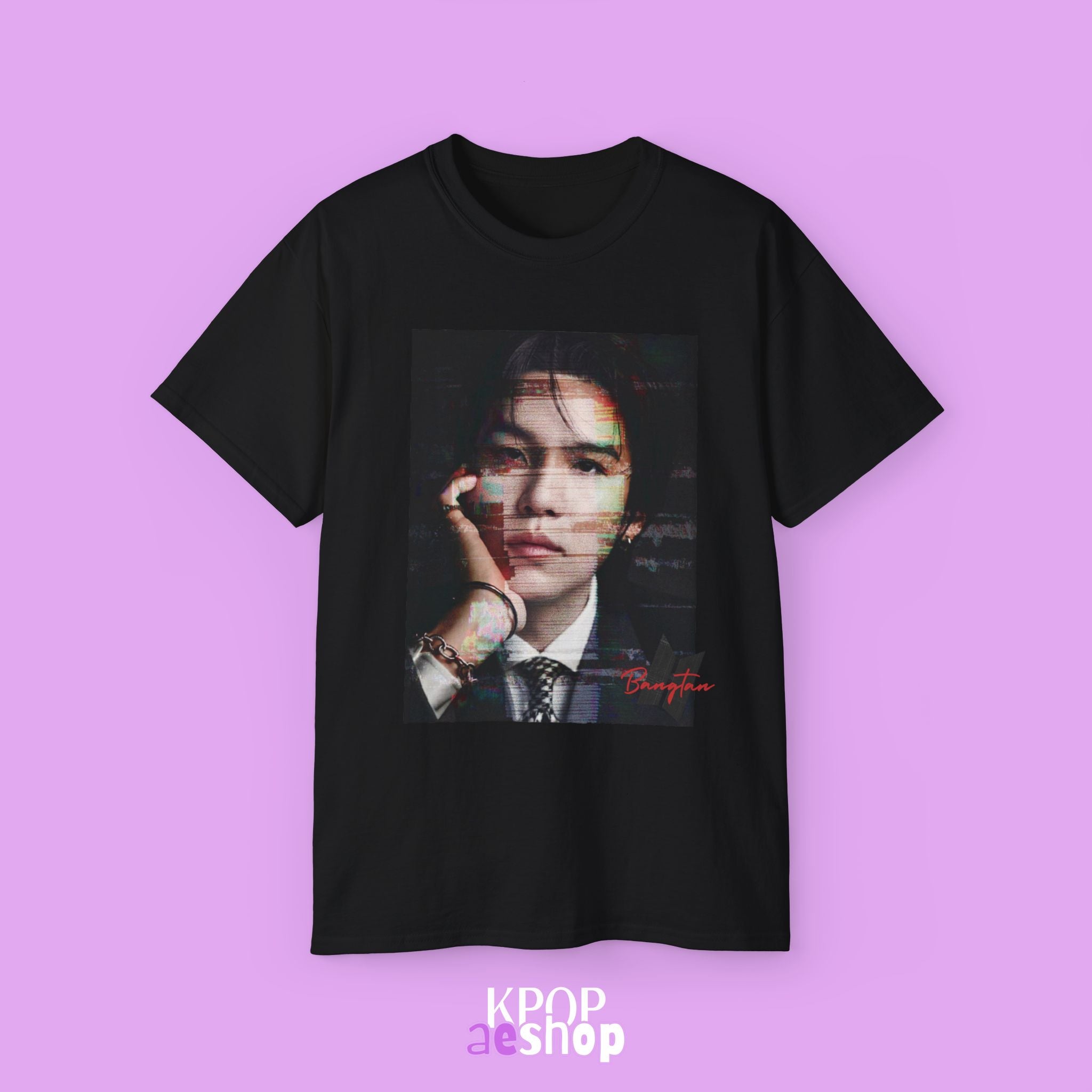 Suga - Yoongi Min Tee Bias BTS | Unisex Cotton T-Shirt