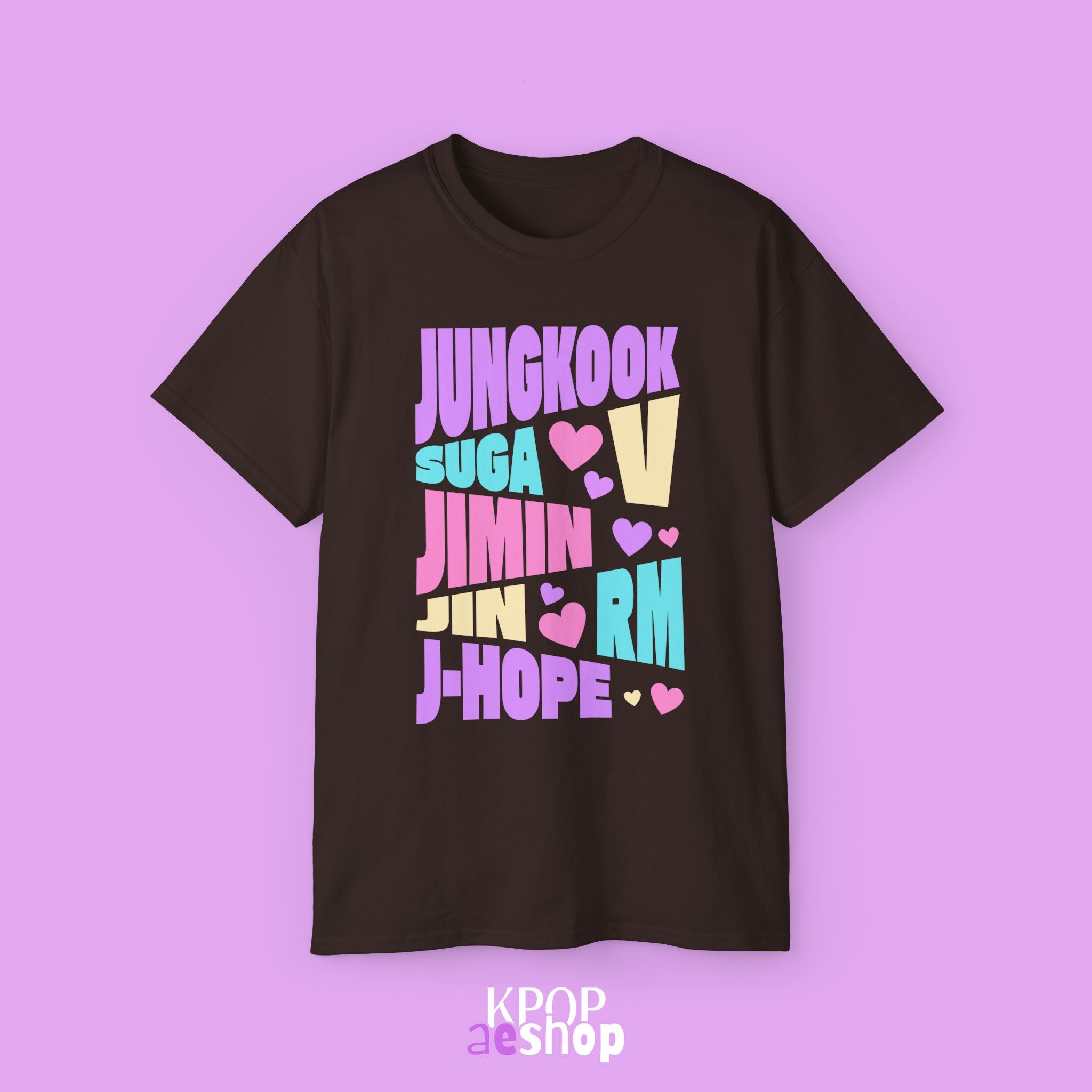 OT7 BTS Members Name | Unisex Cotton Tee Shirt