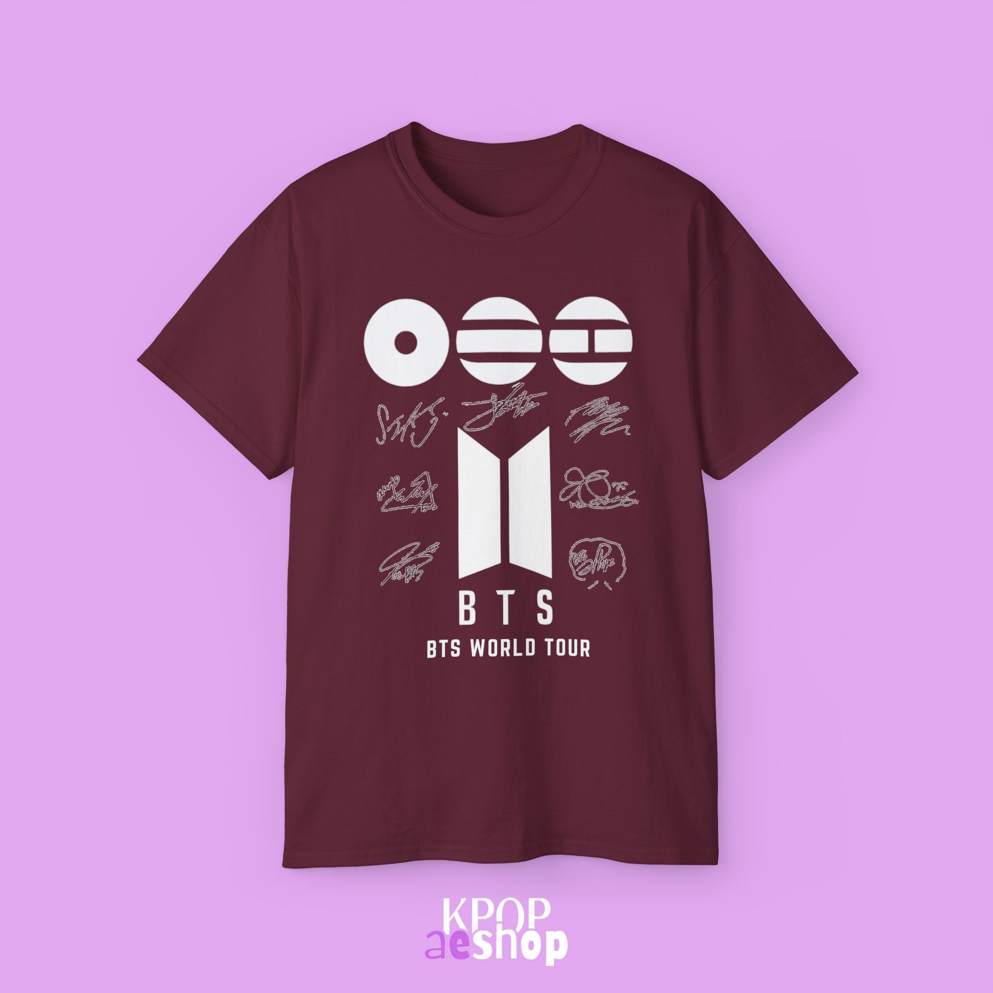 BTS World Tour 2026 Arirang - Bias Signature Print | Unisex Cotton T-Shirt