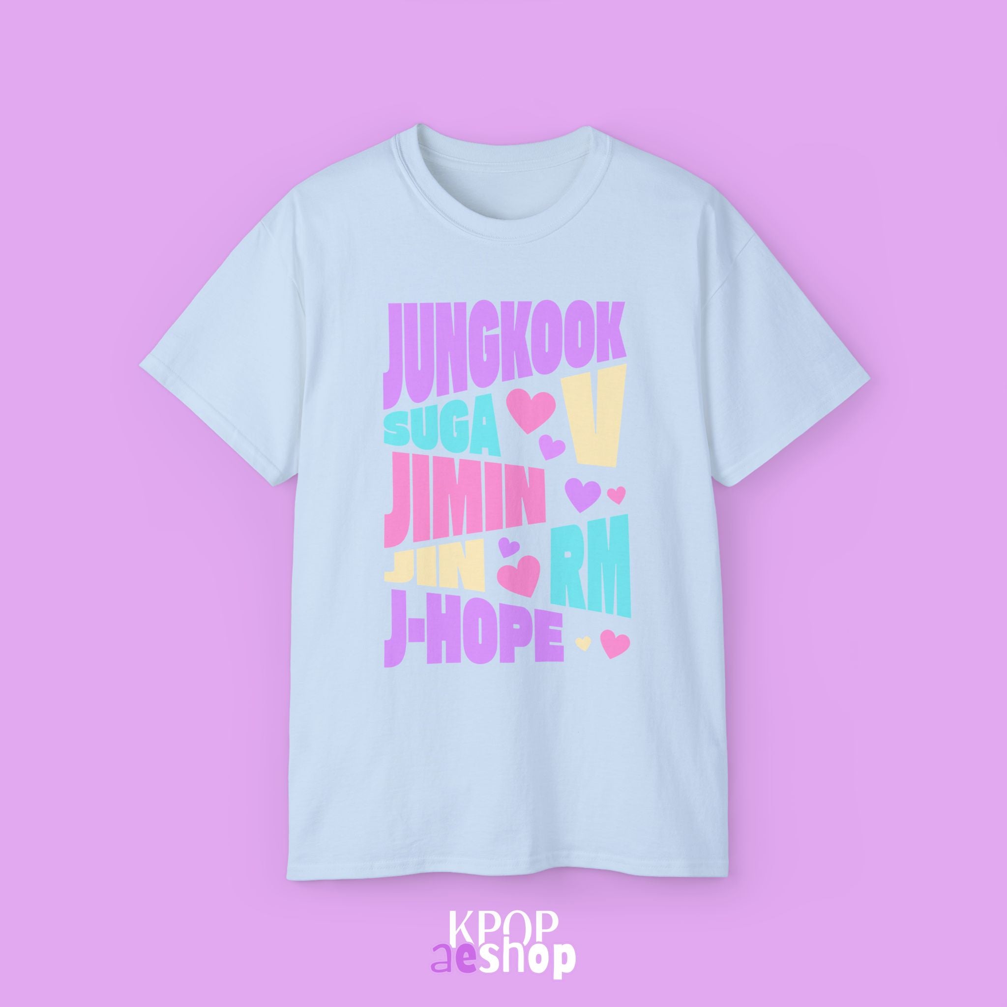 OT7 BTS Members Name | Unisex Cotton Tee Shirt