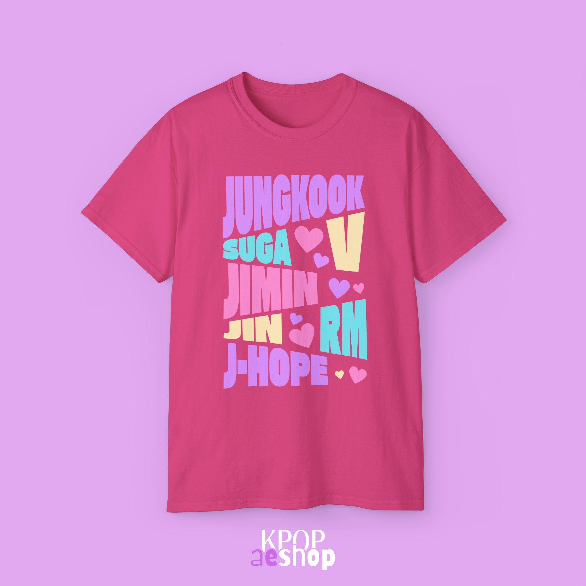 OT7 BTS Members Name | Unisex Cotton Tee Shirt