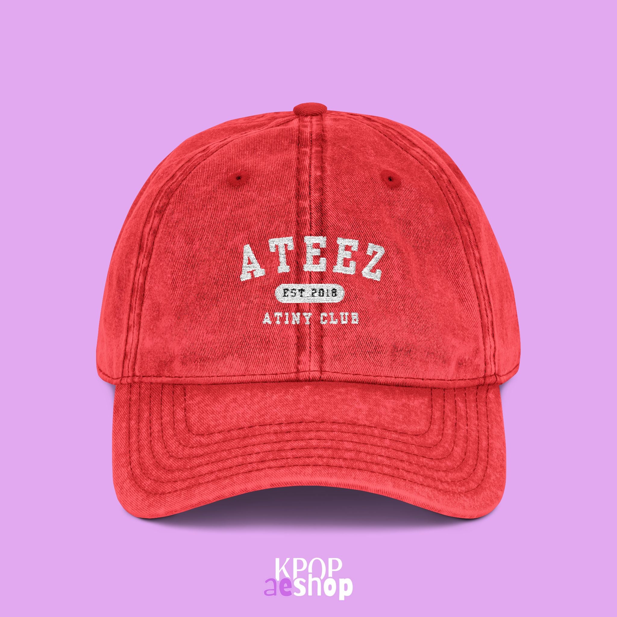 Ateez Atiny Club | Embroidered Vintage Cap