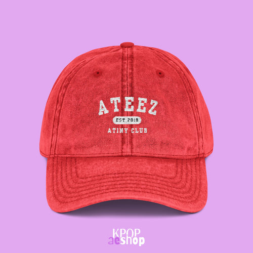 Ateez Atiny Club | Embroidered Vintage Cap