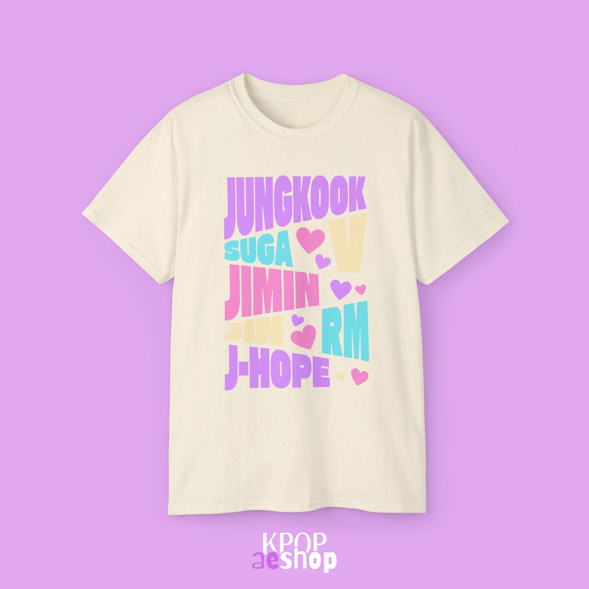 OT7 BTS Members Name | Unisex Cotton Tee Shirt