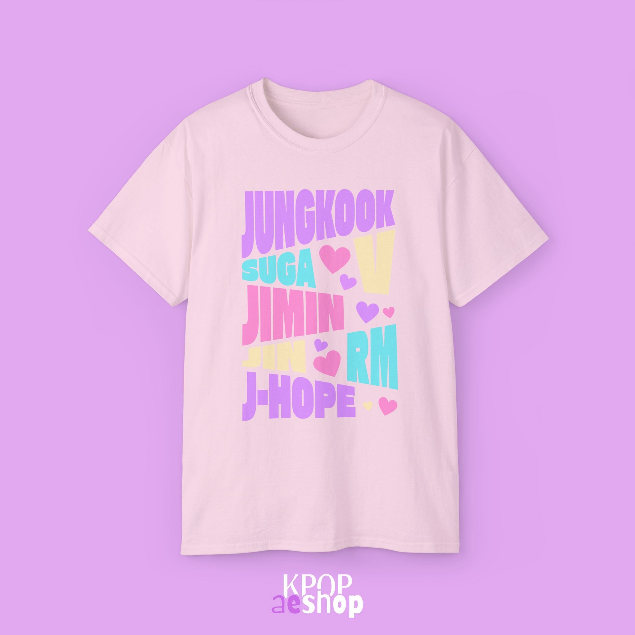 OT7 BTS Members Name | Unisex Cotton Tee Shirt