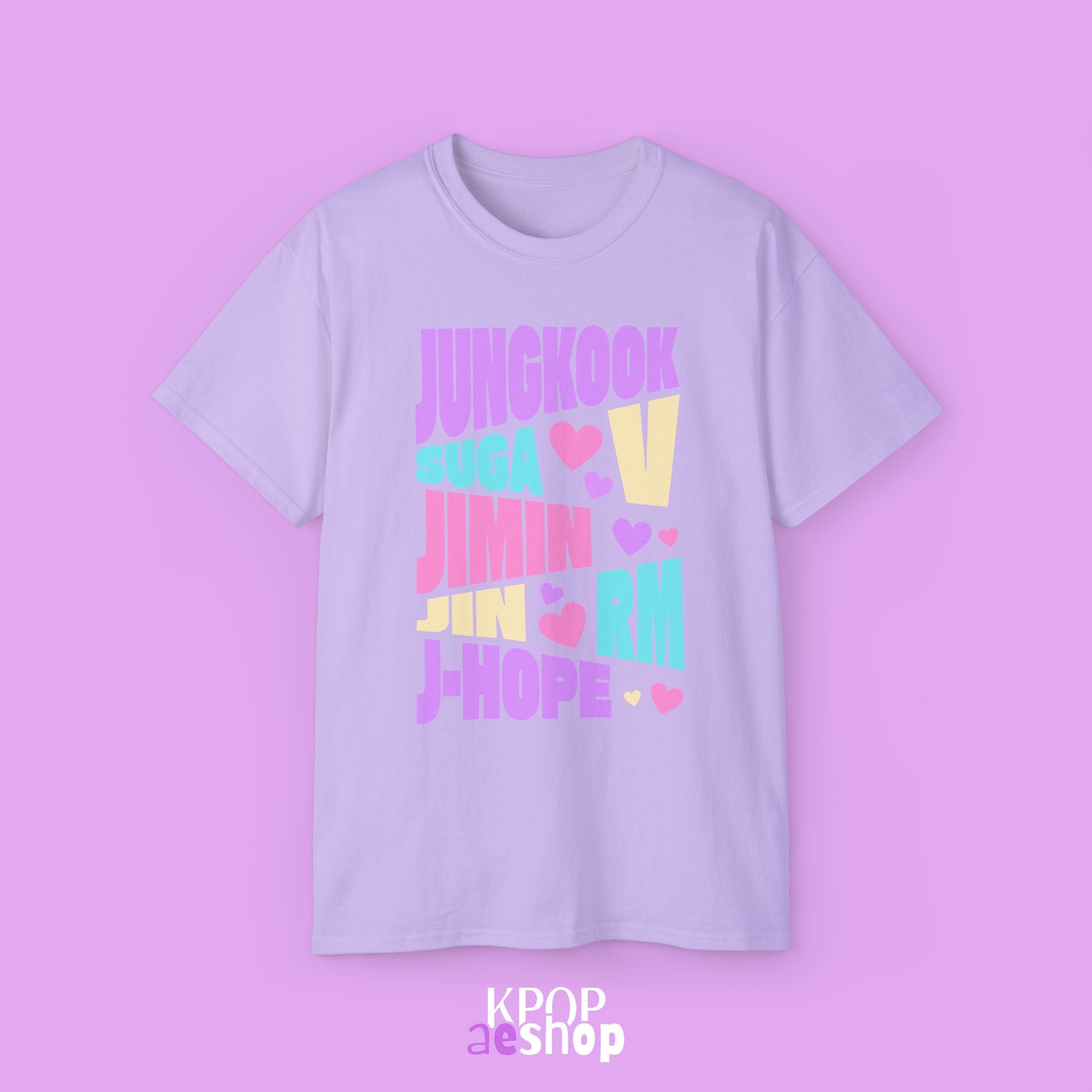 OT7 BTS Members Name | Unisex Cotton Tee Shirt