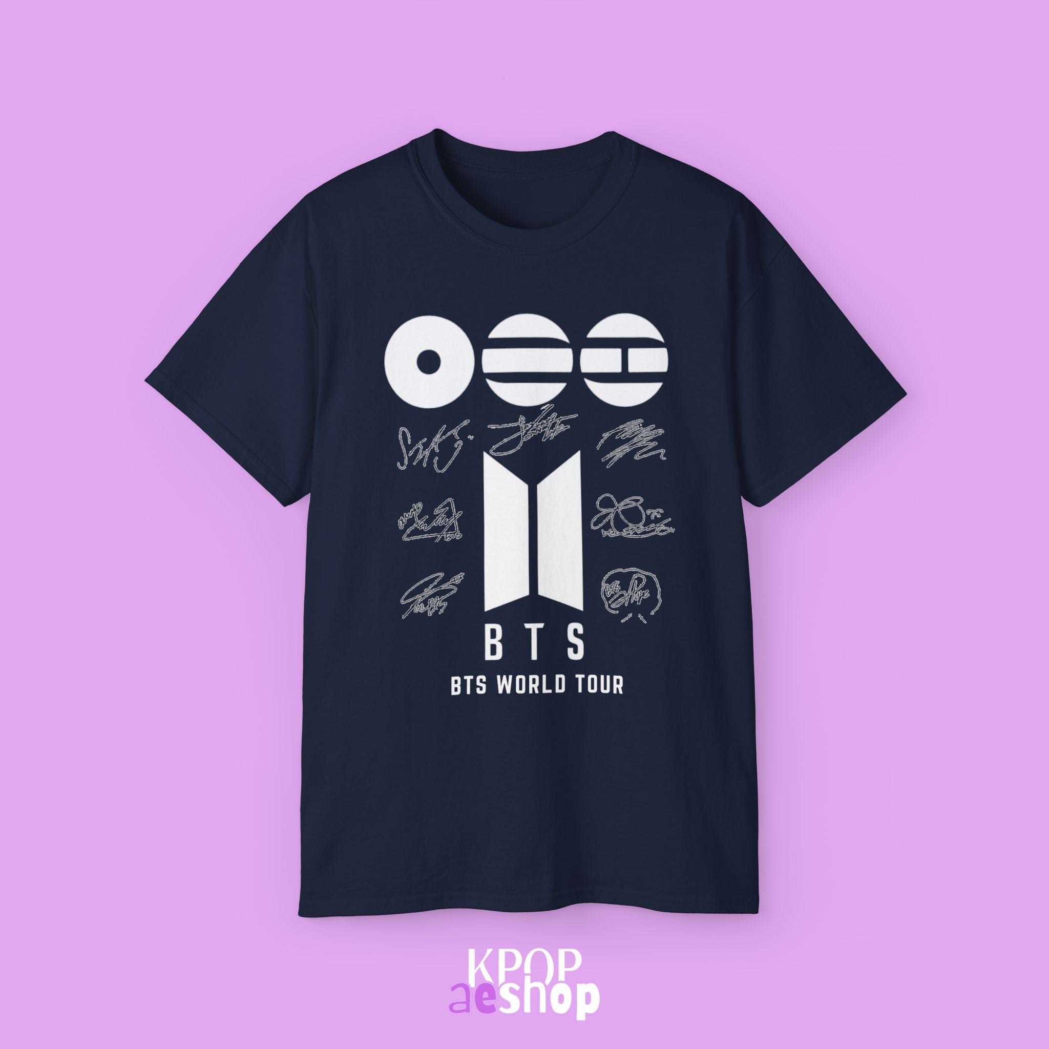BTS World Tour 2026 Arirang - Bias Signature Print | Unisex Cotton T-Shirt